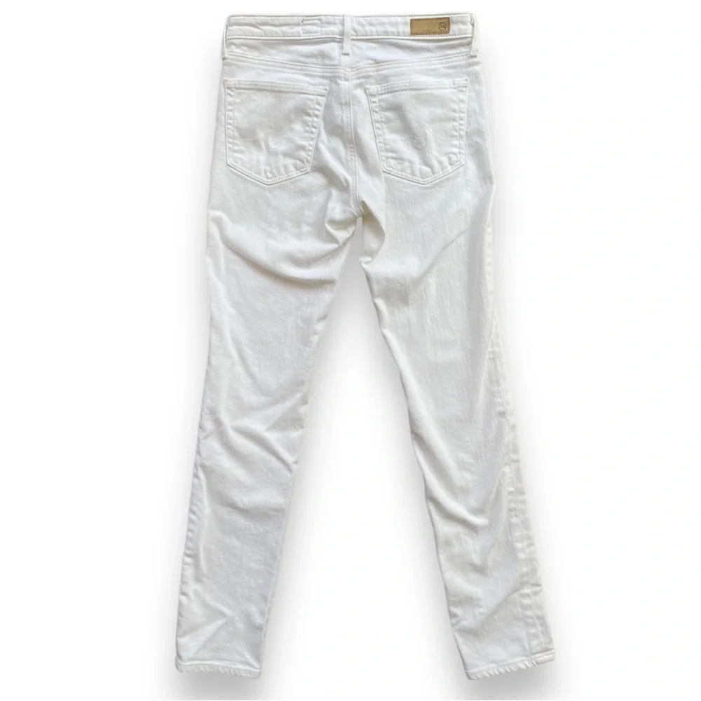 AG Adriano Goldschmied White The Prima Mid-Rise Cigarette Jeans Size 26 - Picture 9 of 16